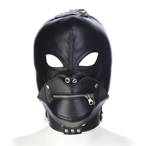 leather sex mask|Bondage Mask 